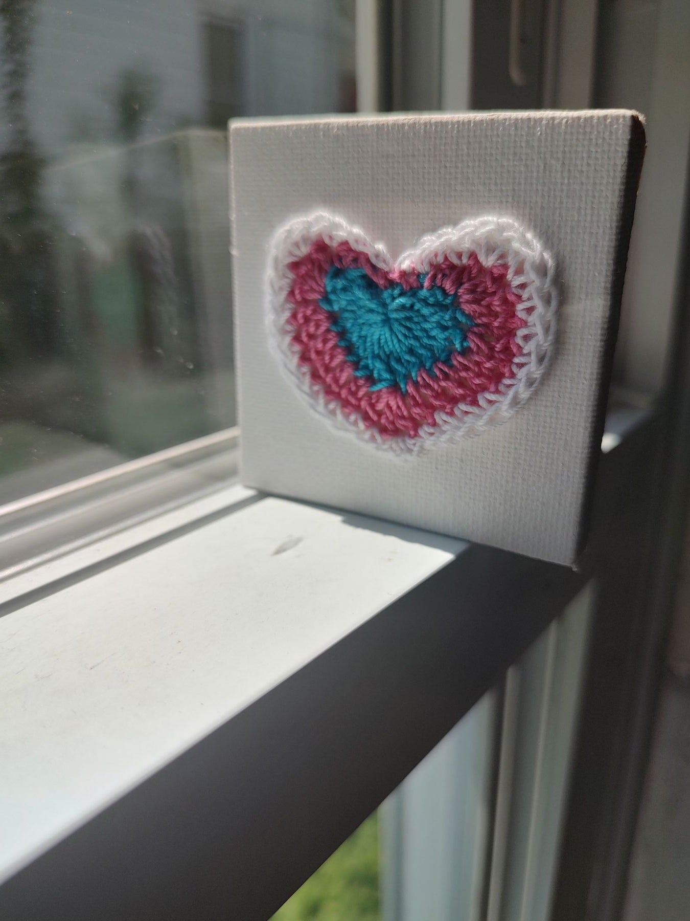 Trans Love Crochet Mini Canvas 
