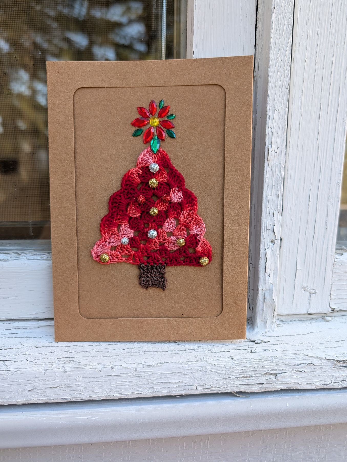 Crochet Red Christmas Tree