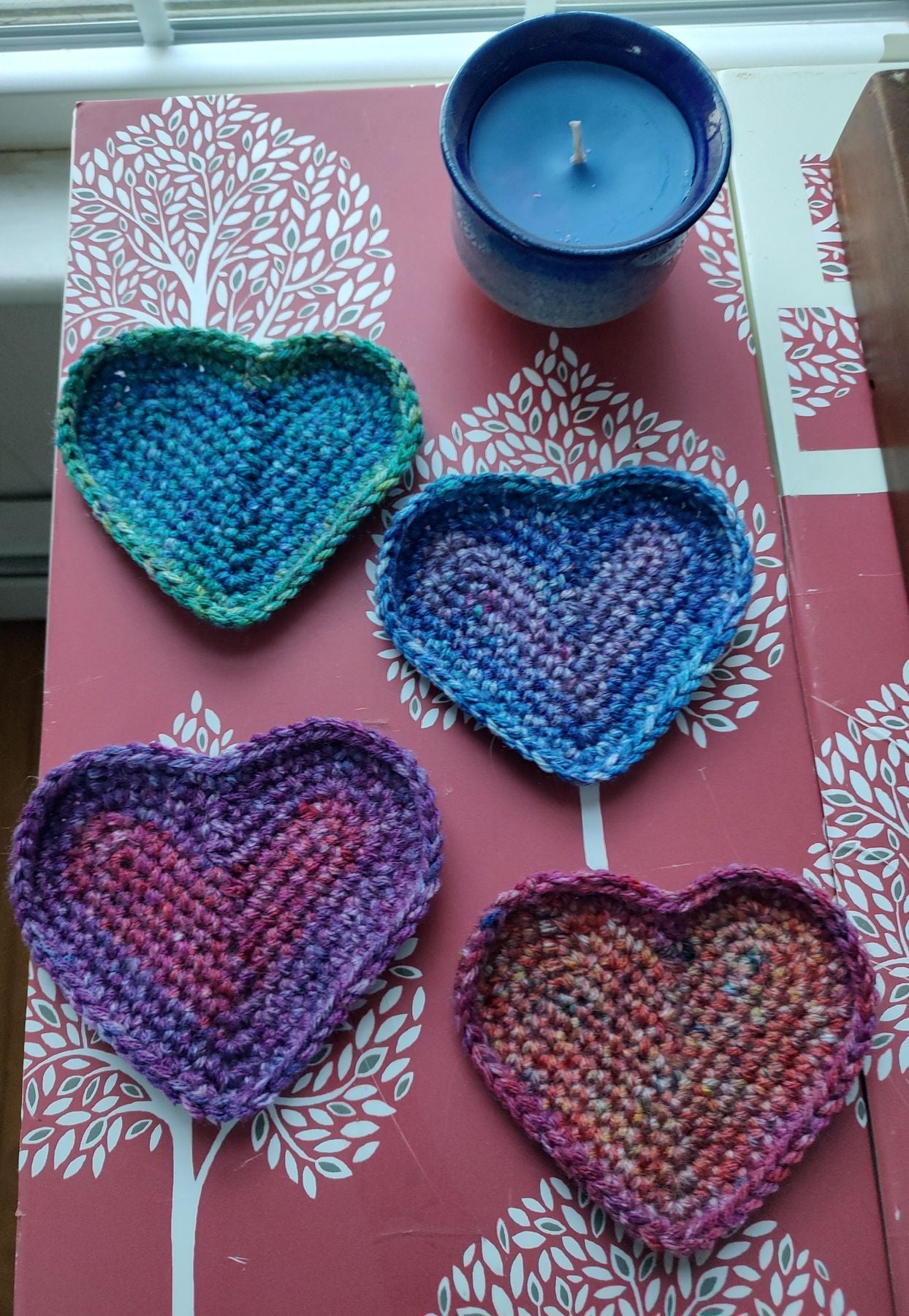 Vintage Style Jewel Tones Coaster Set