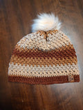 Pompom Beanie Bronze tones