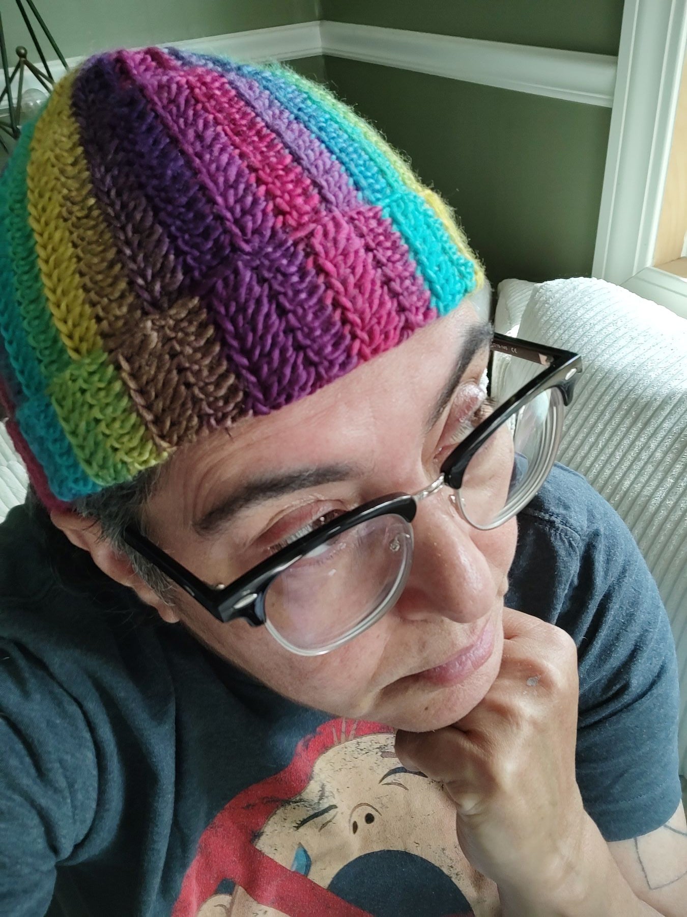 Skullcap striped multicolor 1