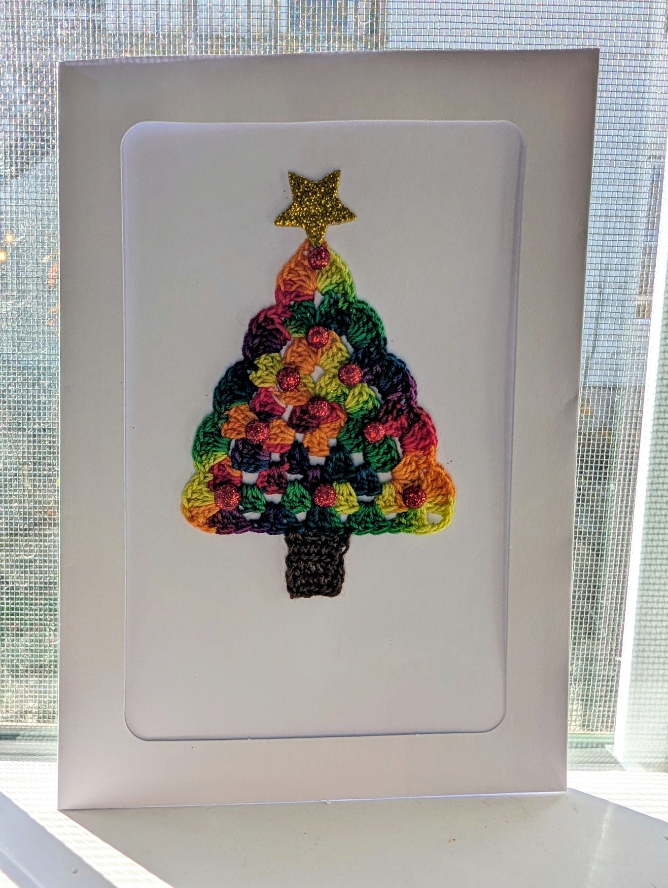 Rainbow Christmas Tree Greeting Card