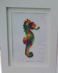 Rainbow Seahorse Framed Art