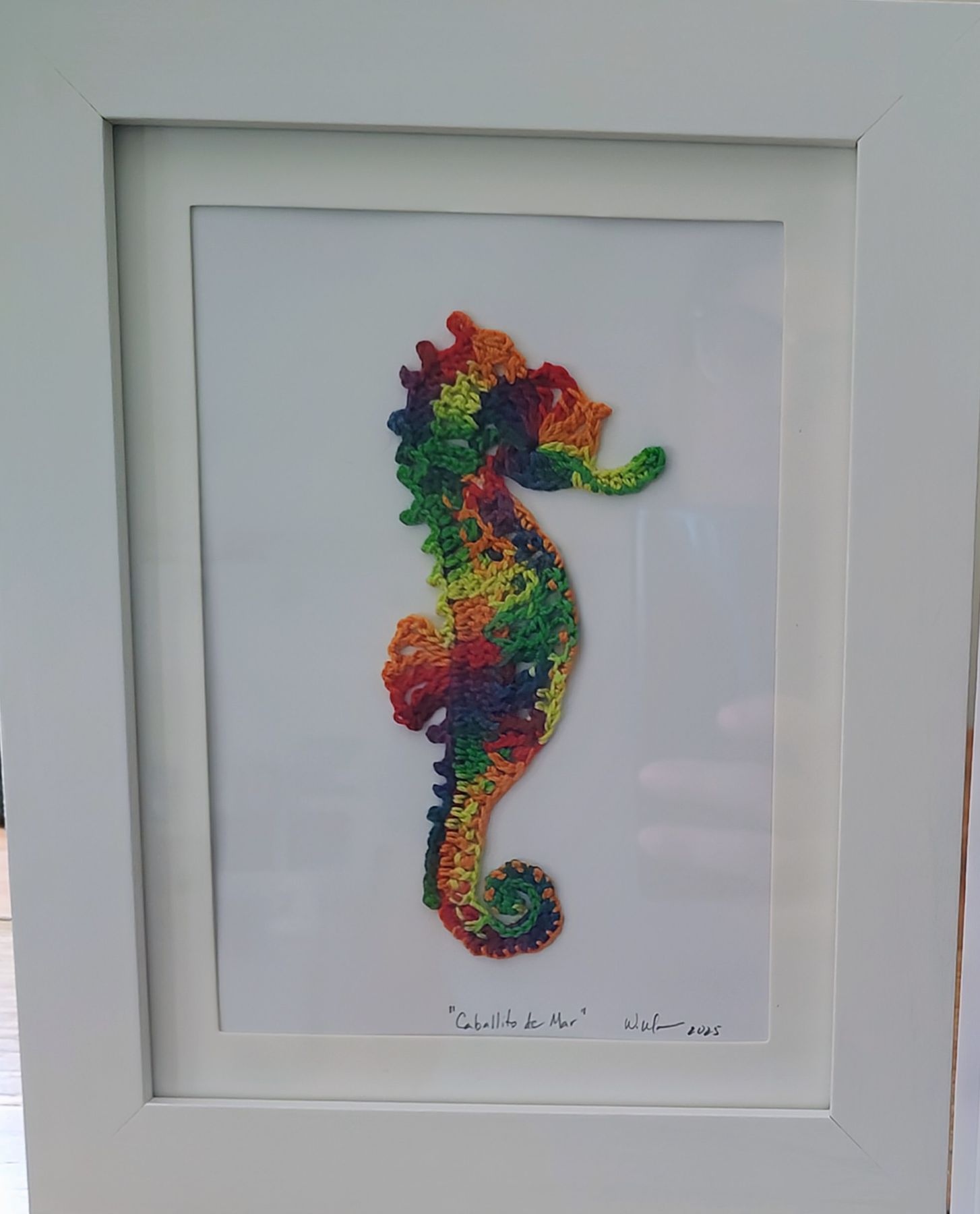 Rainbow Seahorse Framed Art